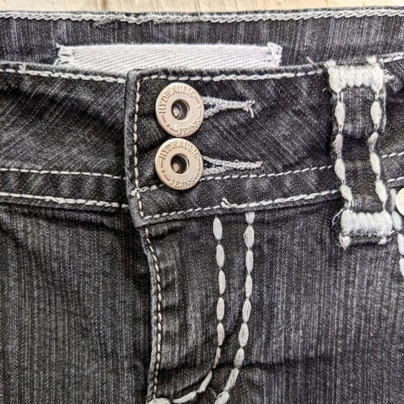 Hydraulic Jeans Womens 7 Low Rise Embellished Pocket y2k Skinny Jeans - Picture 5 of 9